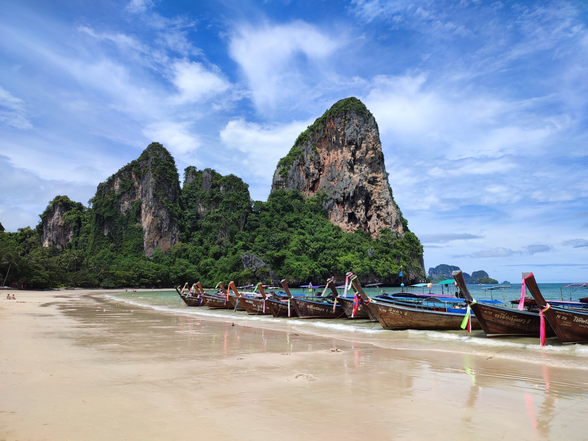 Long tail boats in Ao Nang, Thailand