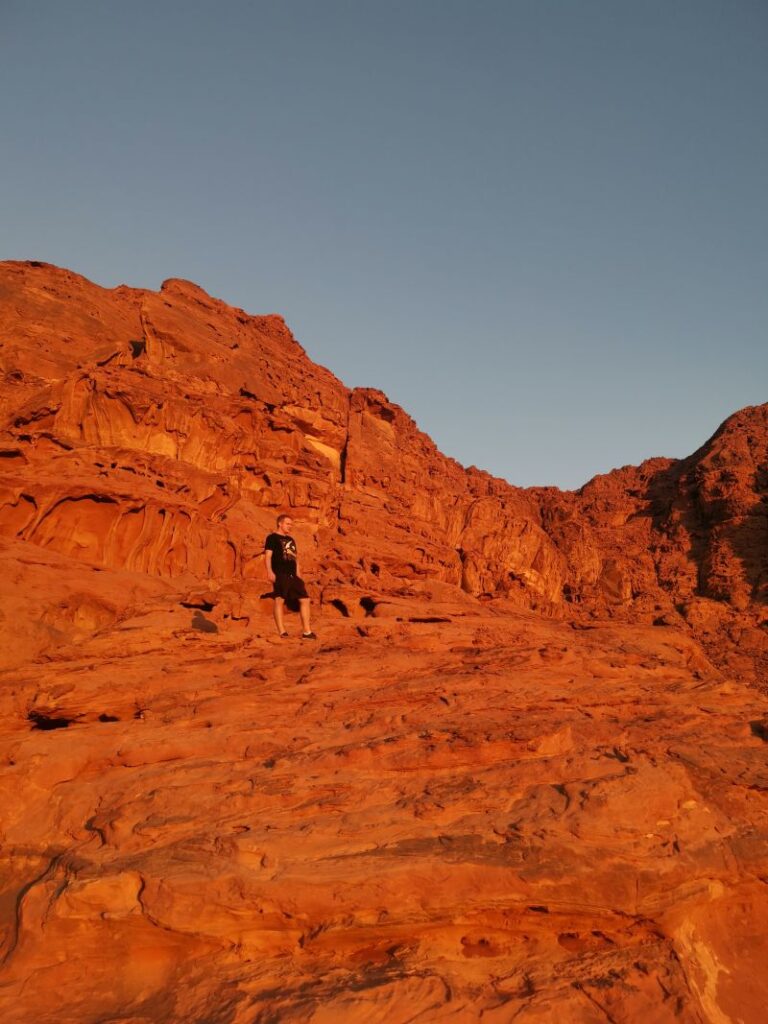 Sunset at the Wadi Rum desert